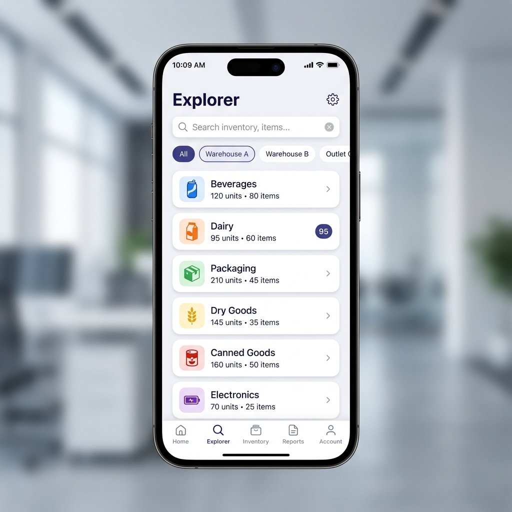 Explorer — browse and search your inventory categories